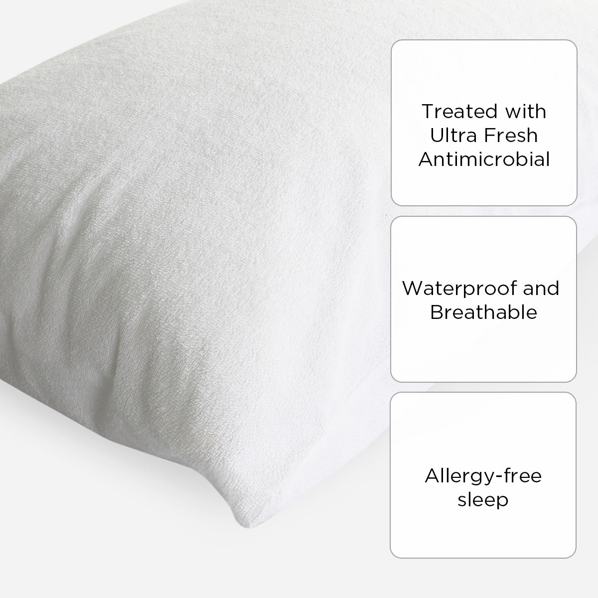 Ultima Linen The Sleep Expert Pillow Protector (White) - 20x30in