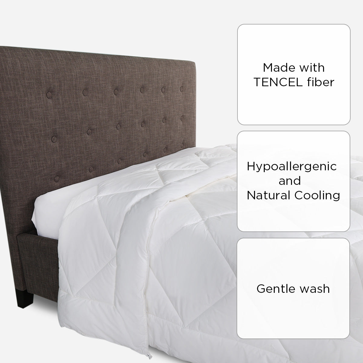 Ultima Linen Suite Collection Tencel Duvet Filler (White) - Queen
