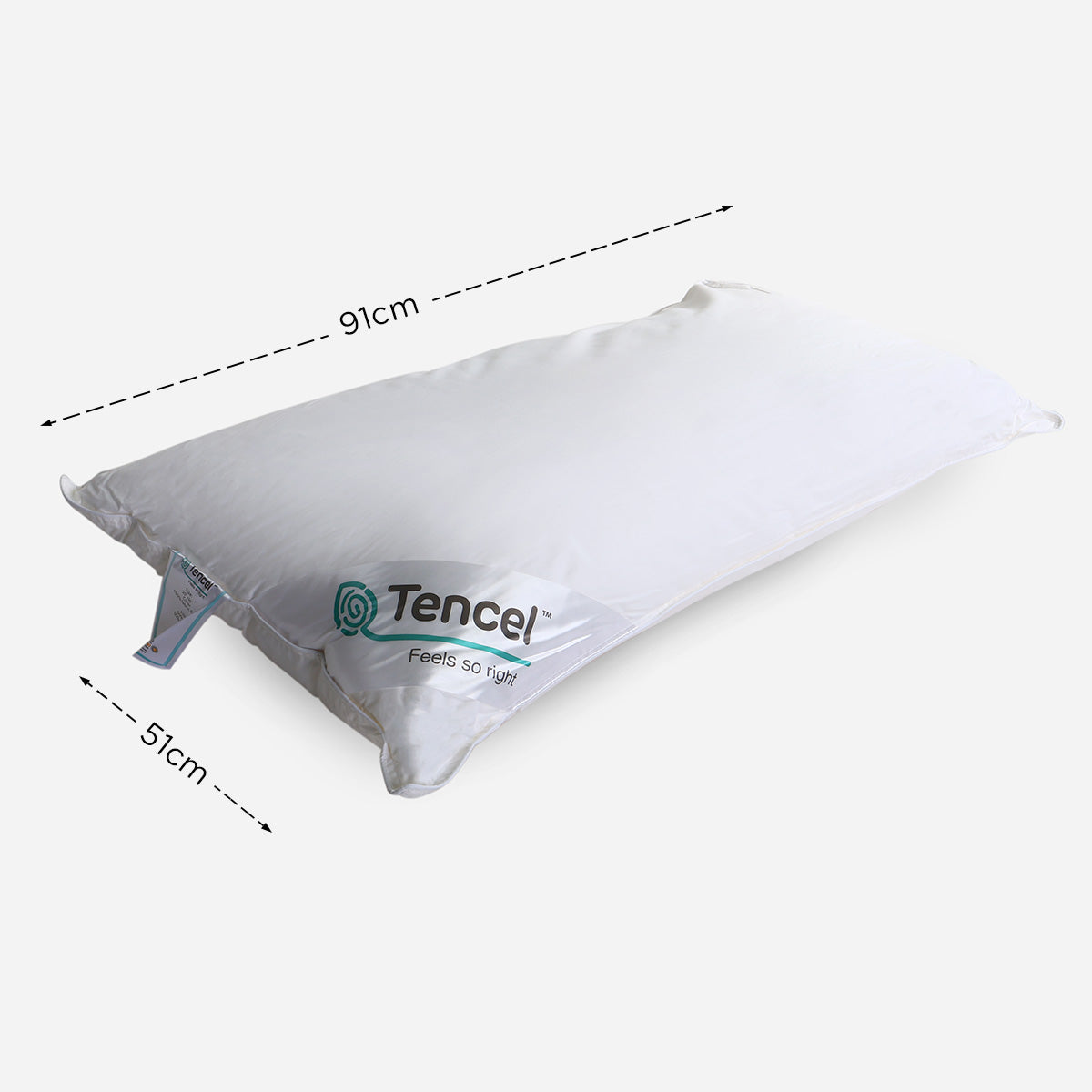 Ultima Suite Collection Tencel Pillow (White) - 20x36in