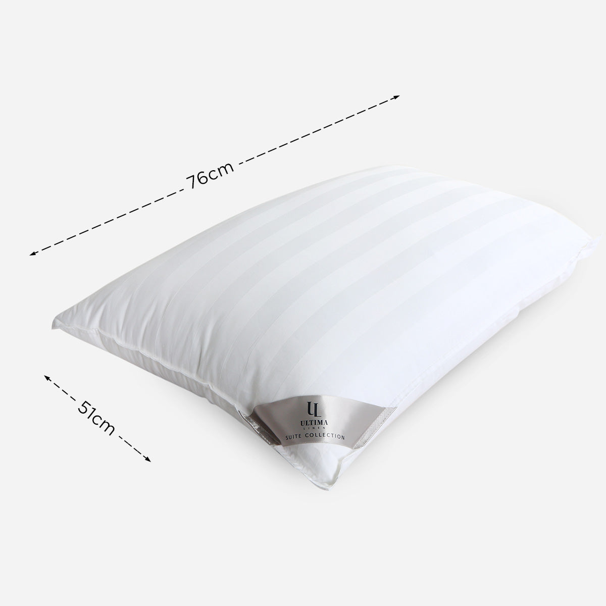 Ultima Linen Suite Collection Microfiber Pillow (White) - 20x30in
