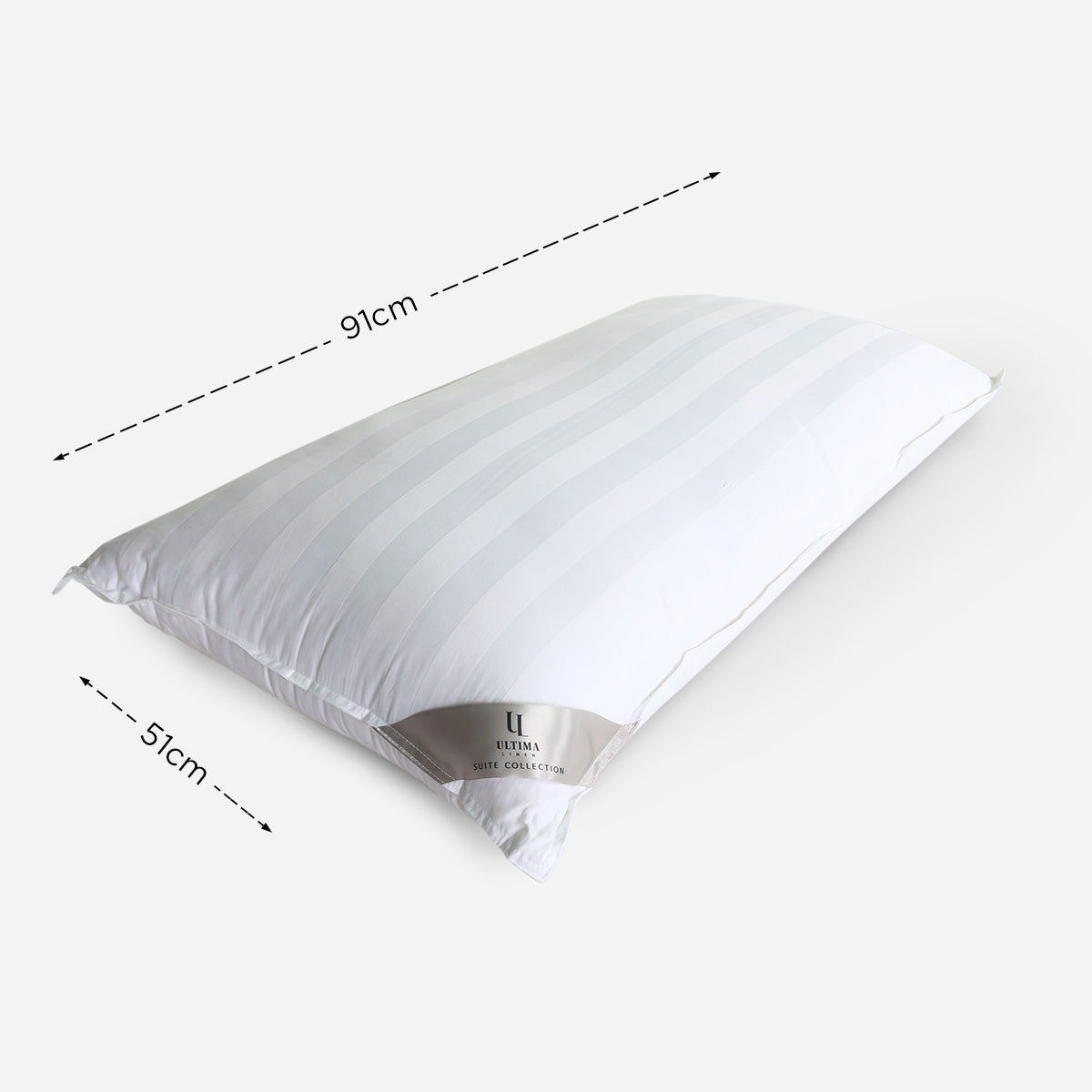 Ultima Linen Suite Collection Microfiber Pillow (White) - 20x36in