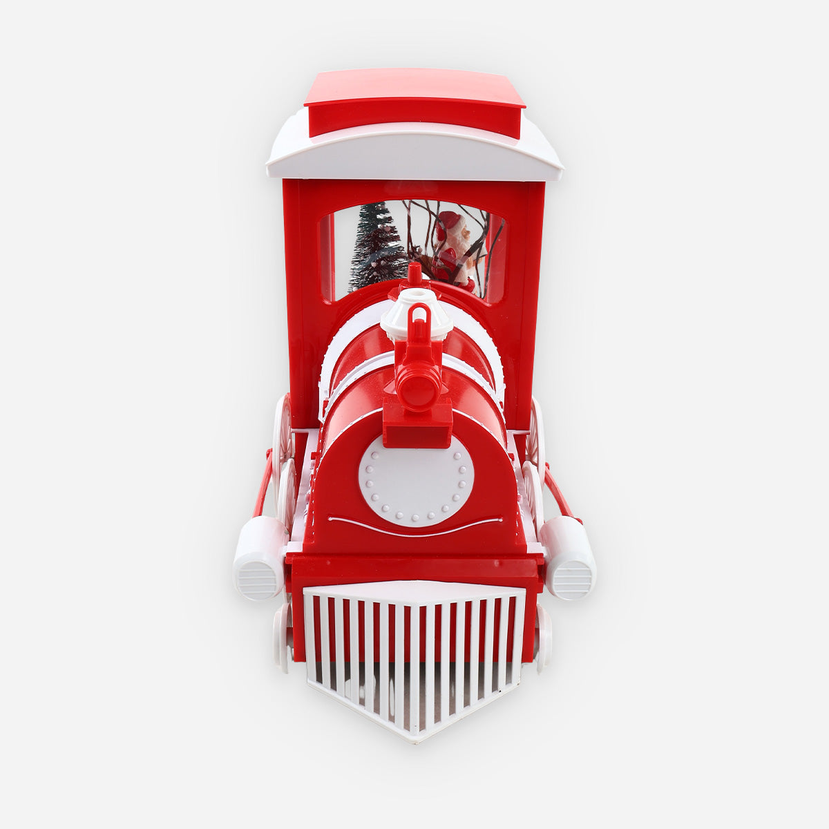 SM Home Table Top Falling Snow Retro Mini Train (Red/White) - 31x15cm