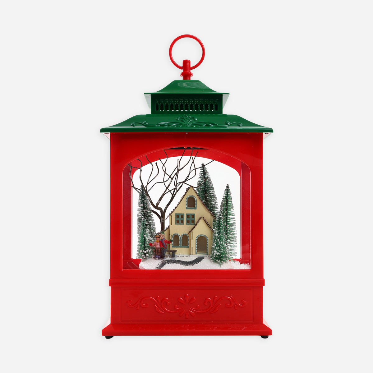 SM Home Table Top Falling Snow Retro Flat Wind Lantern