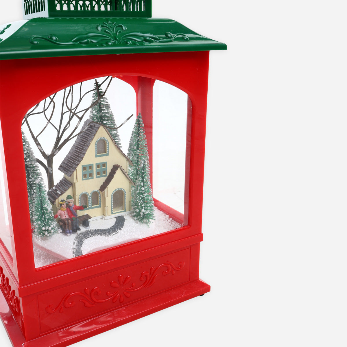 SM Home Table Top Falling Snow Retro Flat Wind Lantern