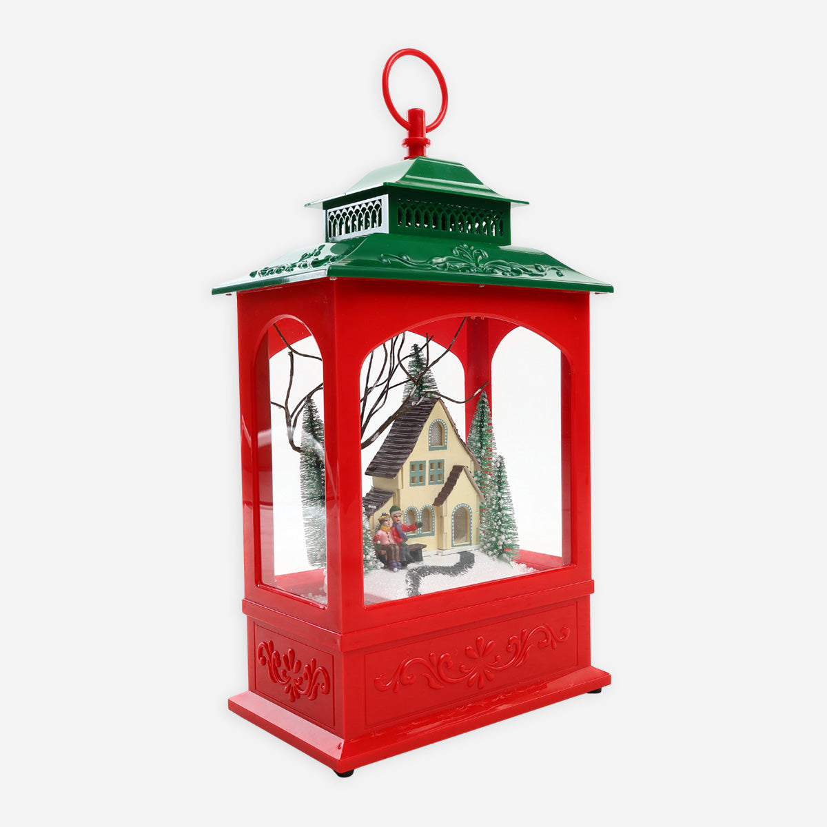 SM Home Table Top Falling Snow Retro Flat Wind Lantern