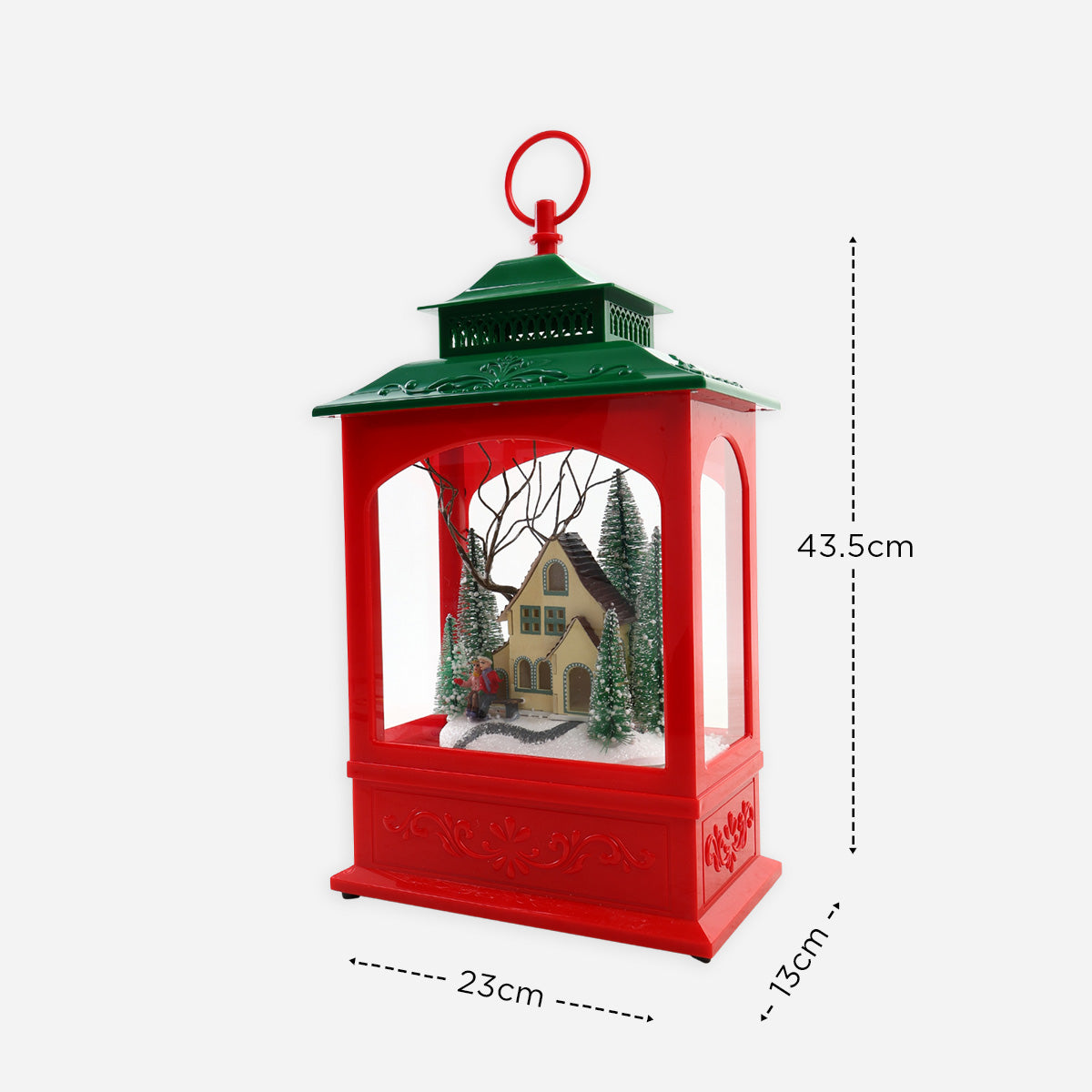 SM Home Table Top Falling Snow Retro Flat Wind Lantern