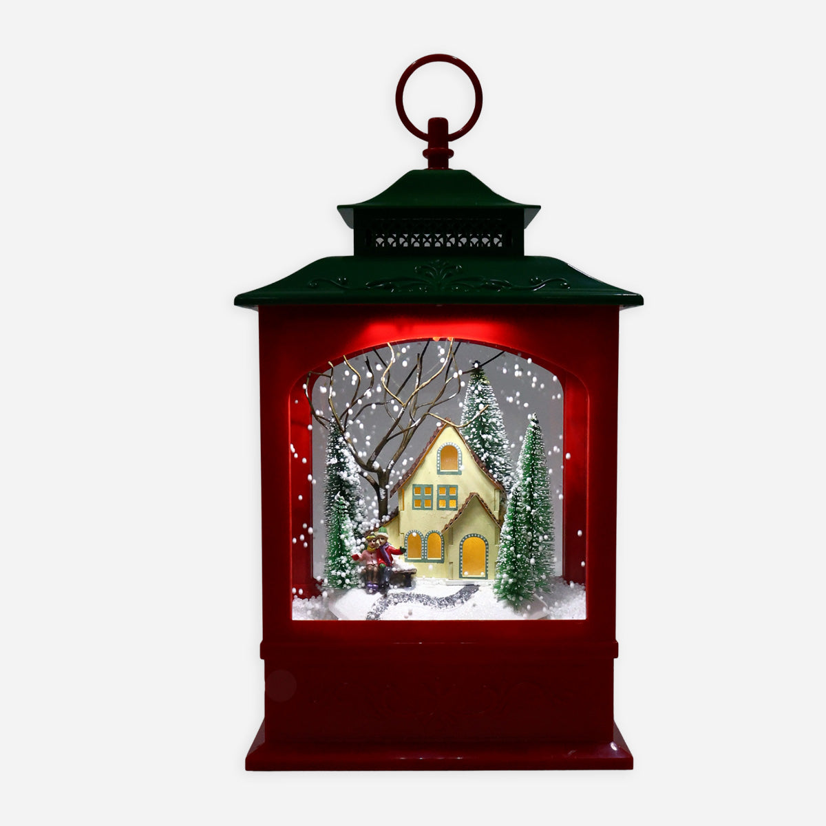 SM Home Table Top Falling Snow Retro Flat Wind Lantern