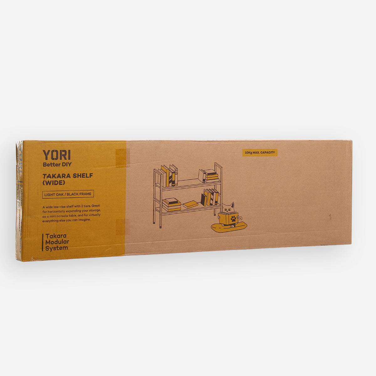 Yori Takara 2-Layer Wide Shelf - Light Oak