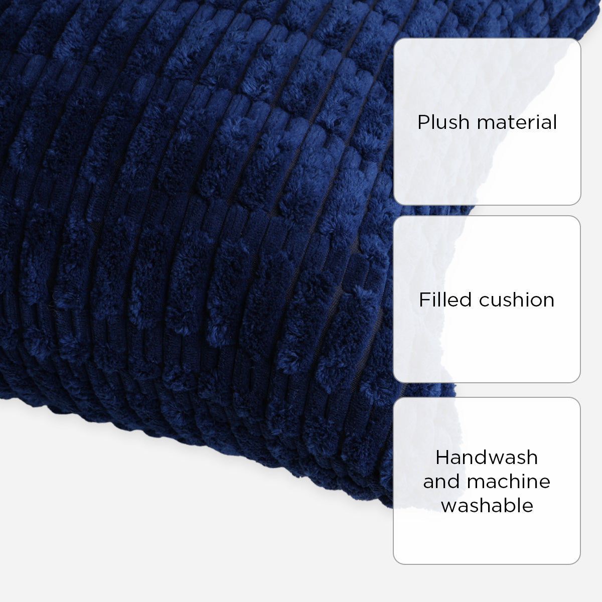SM Home Textured Throw Pillow - Blue