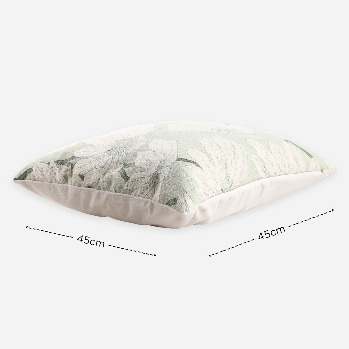 SM Home Throw Pillowcase Big Petals Flower (Green) - 45x45cm