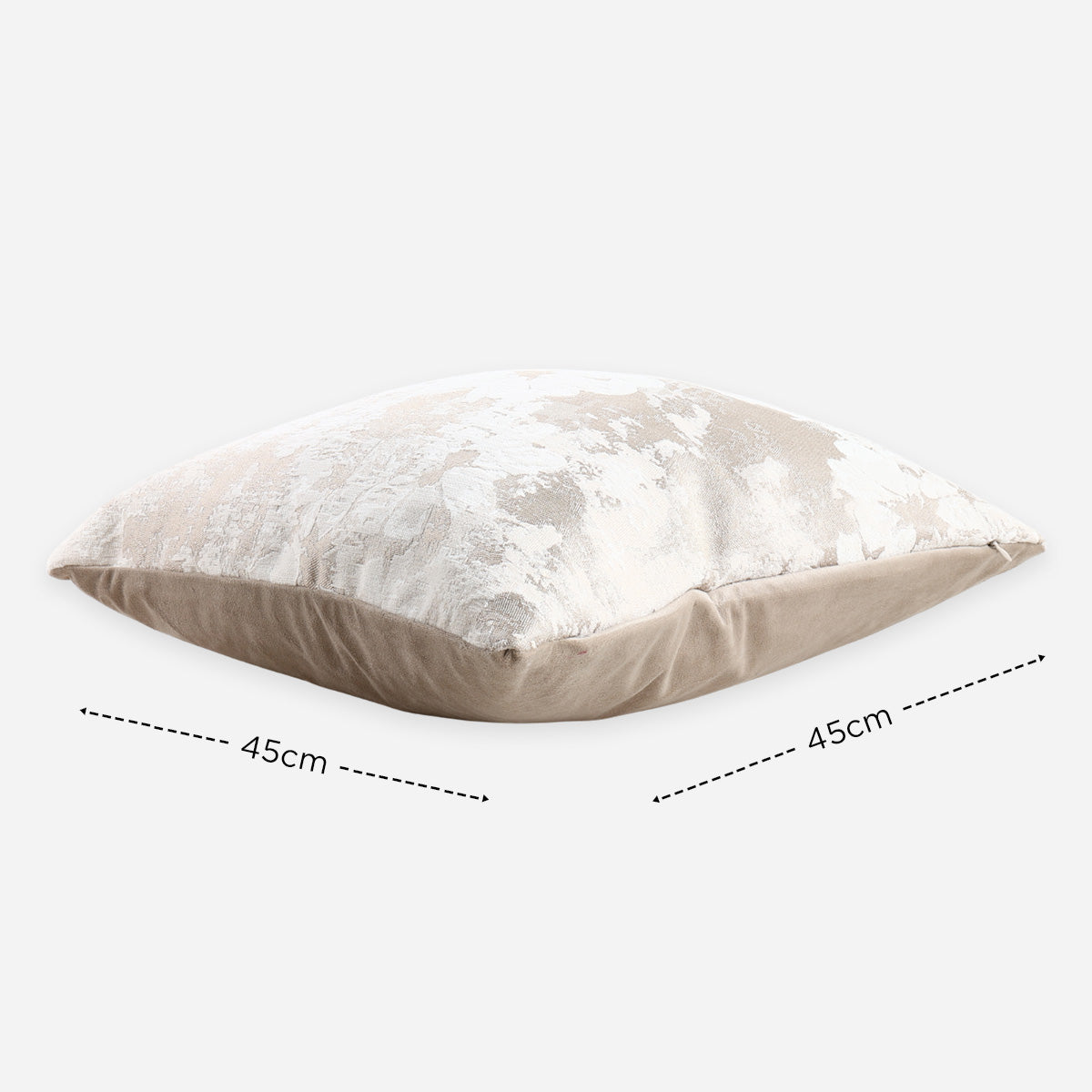 SM Home Throw Pillowcase Flower Paint (Beige) - 45x45cm