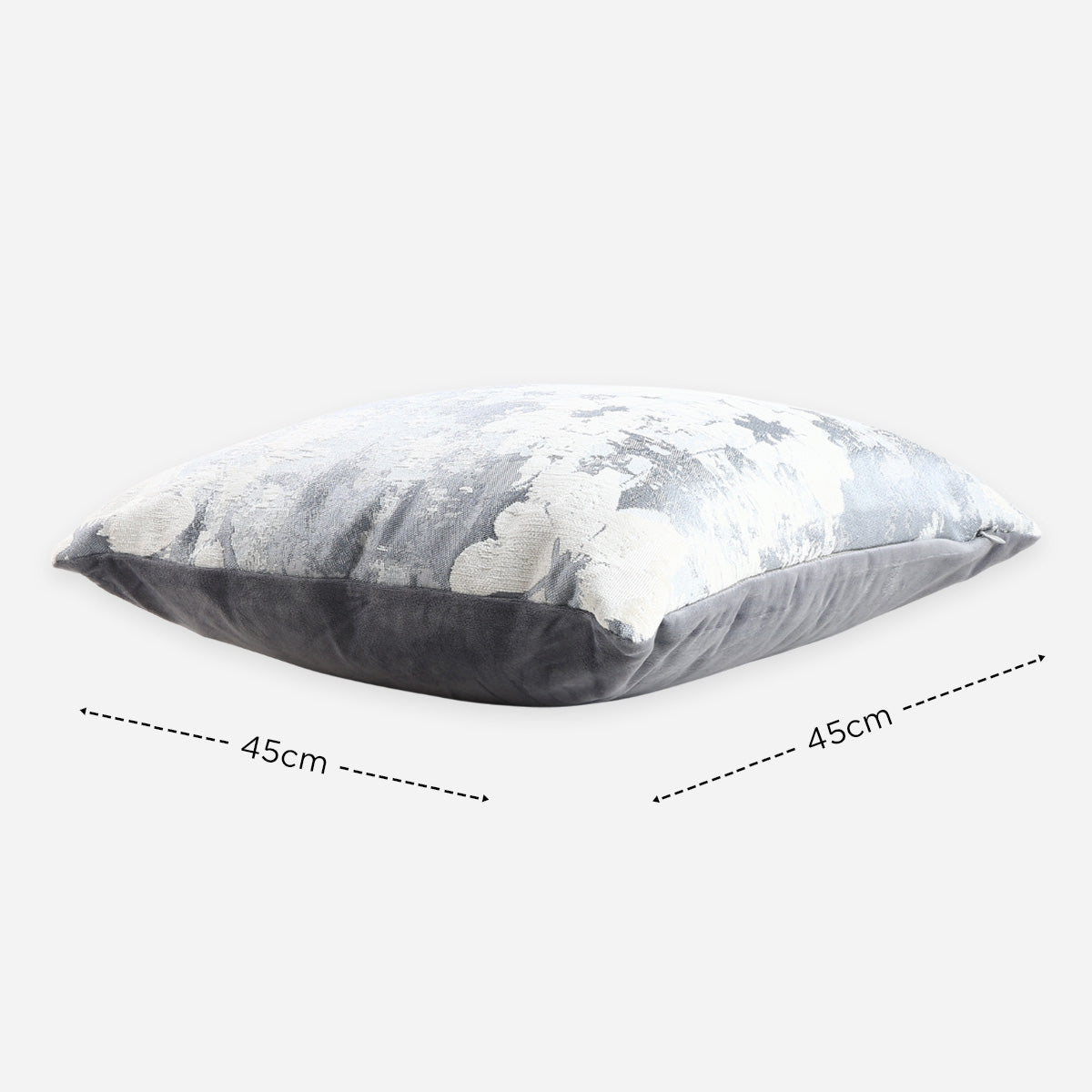 SM Home Throw Pillowcase Flower Paint (Blue) - 45x45cm