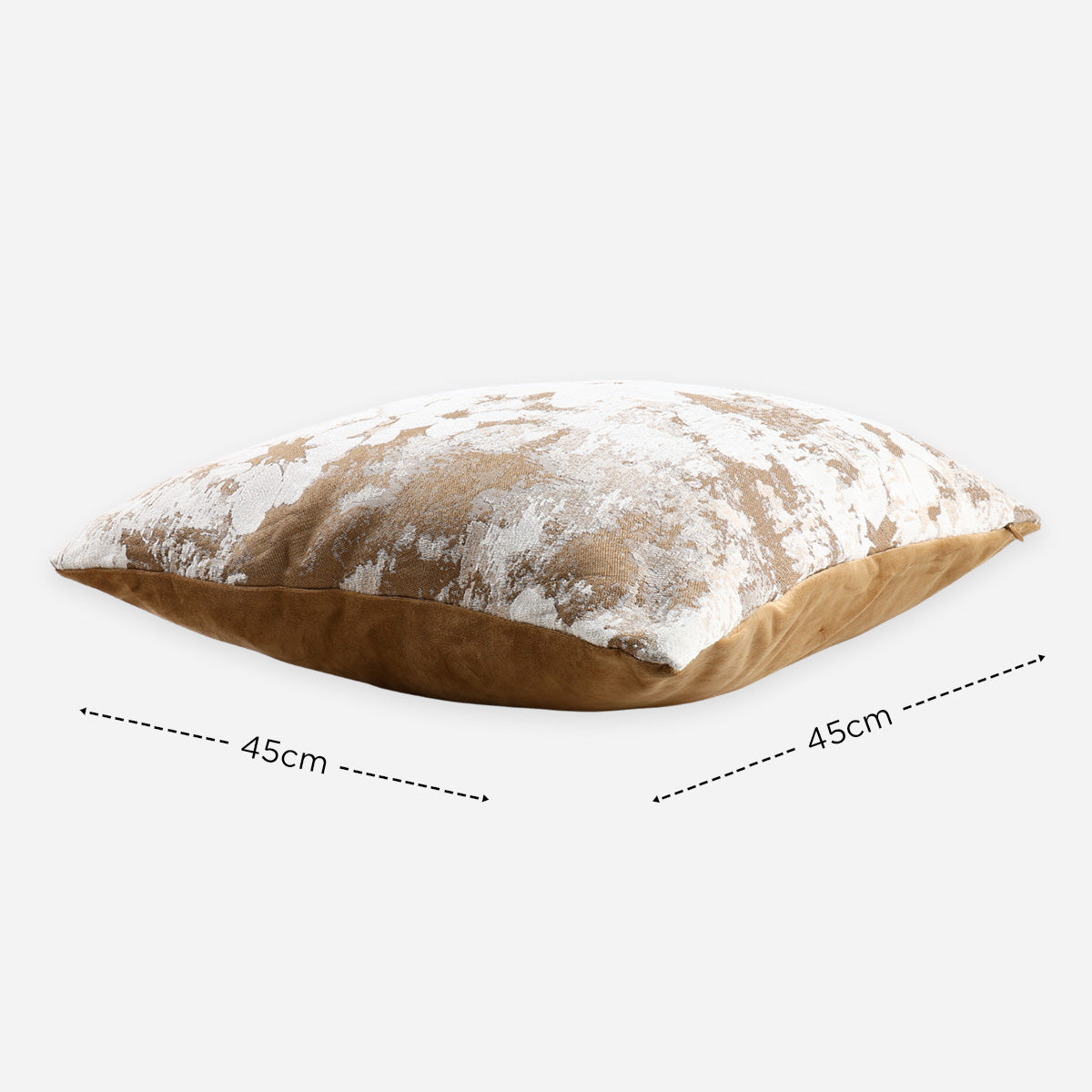 SM Home Throw Pillowcase Flower Paint (Brown) - 45x45cm