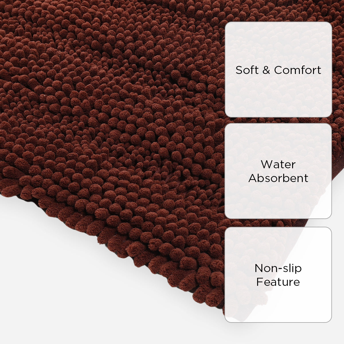 V&E Bath Mat (Brown) - 50x70cm