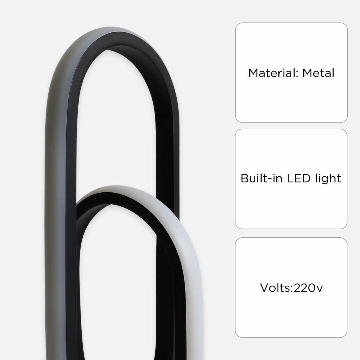Lunarx Paper Clip Table - Black