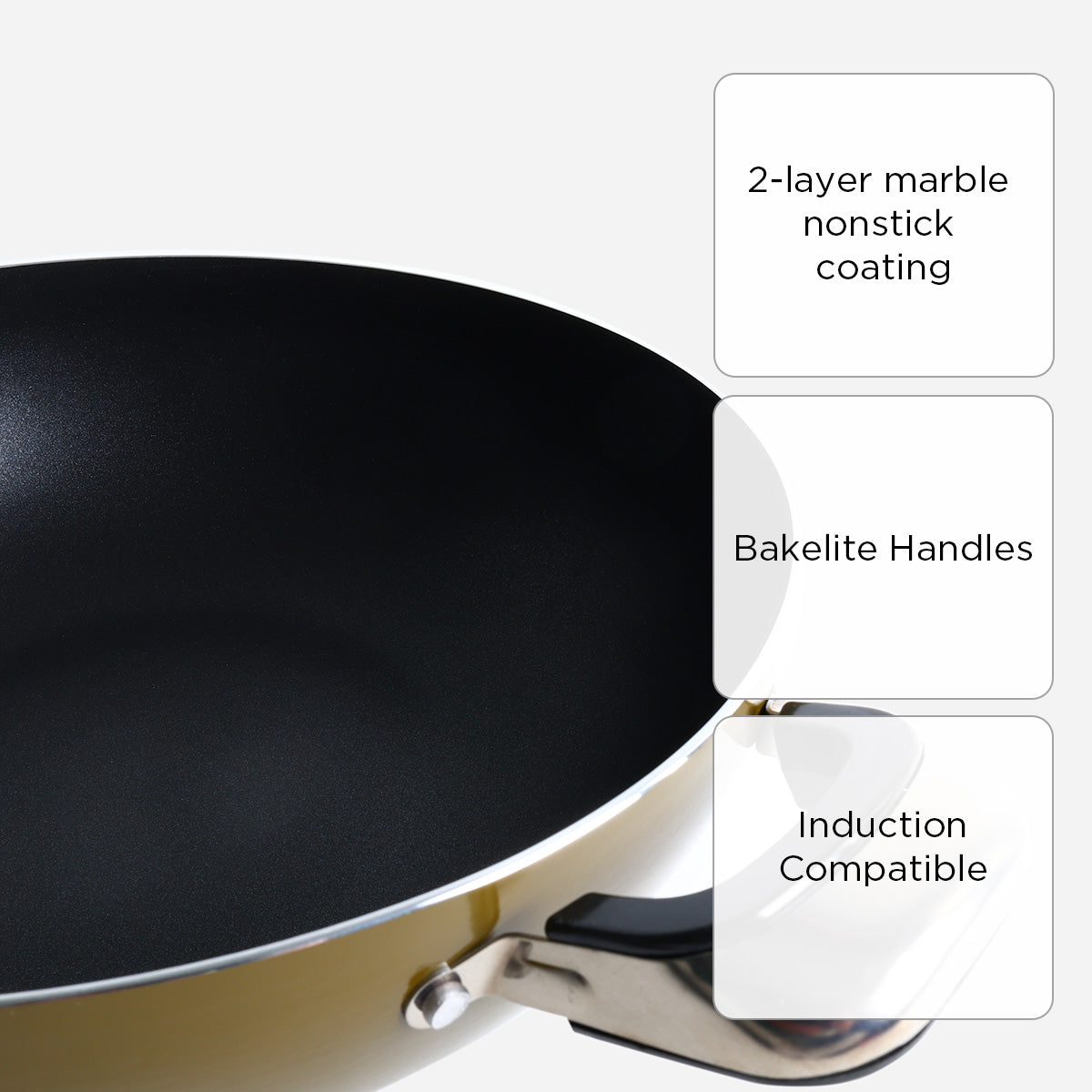 Metro Wok with Side Handle (Camou Green) - 32cm