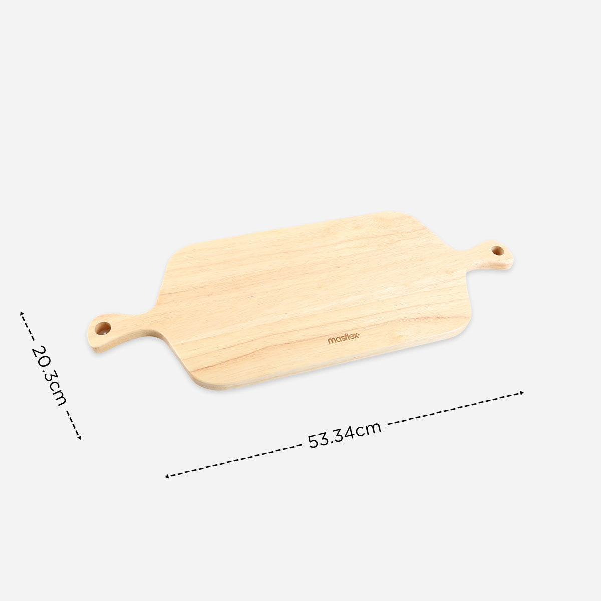 Masflex Wooden Charcuterie Chopping Board with Dual Handle
