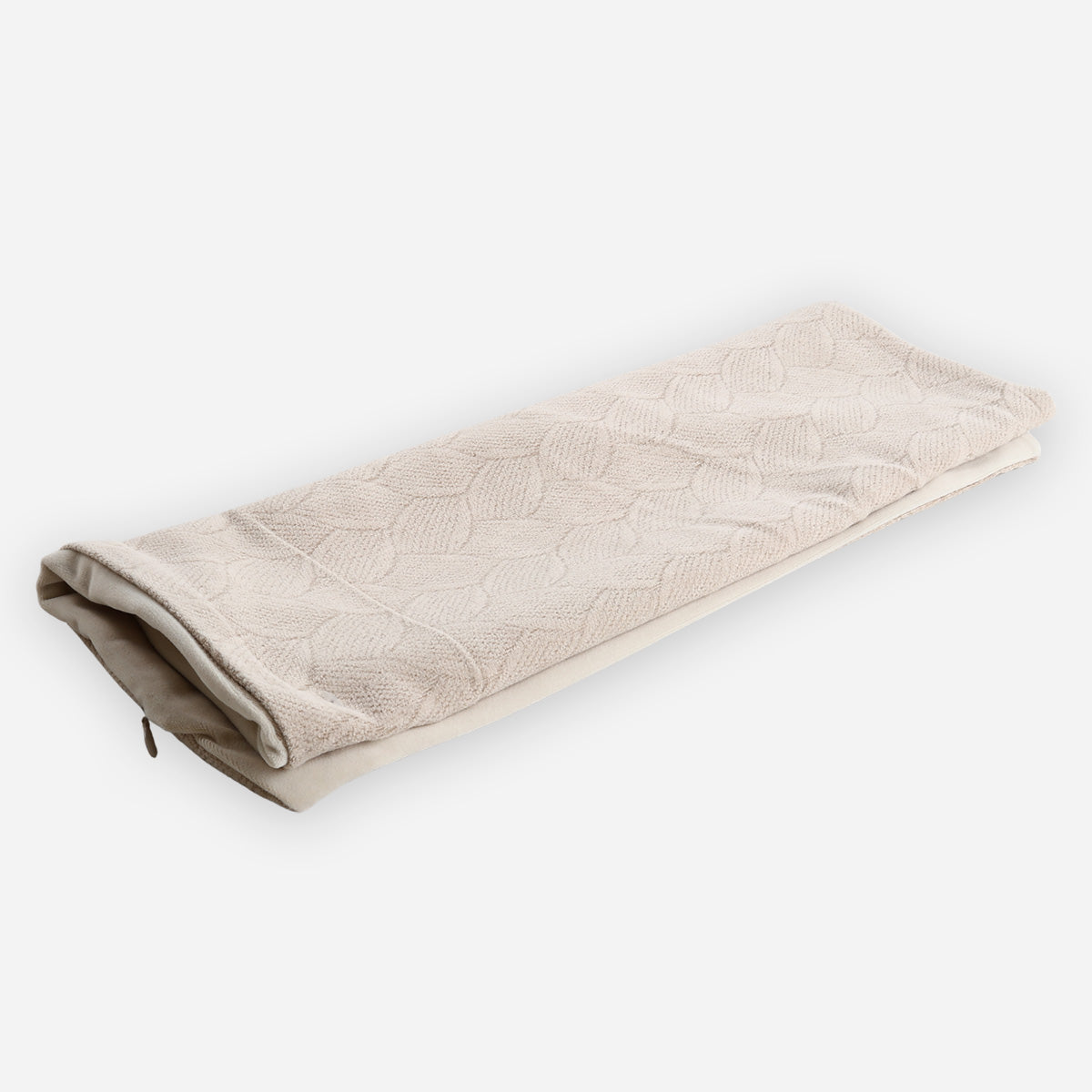 SM Home Throw Pillowcase Weave Embossed Pattern (Khaki) - 45x45cm