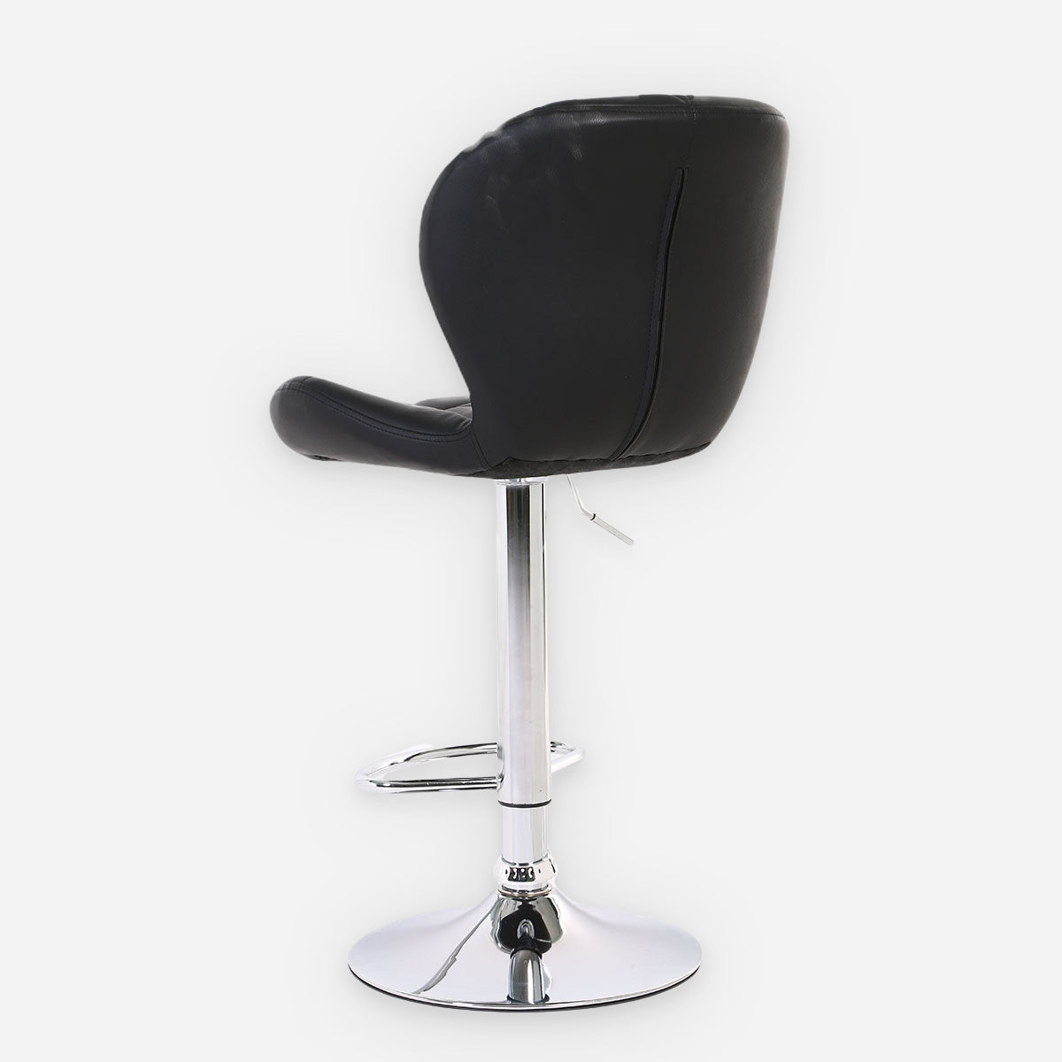 Yanni Leather Barstool - Black