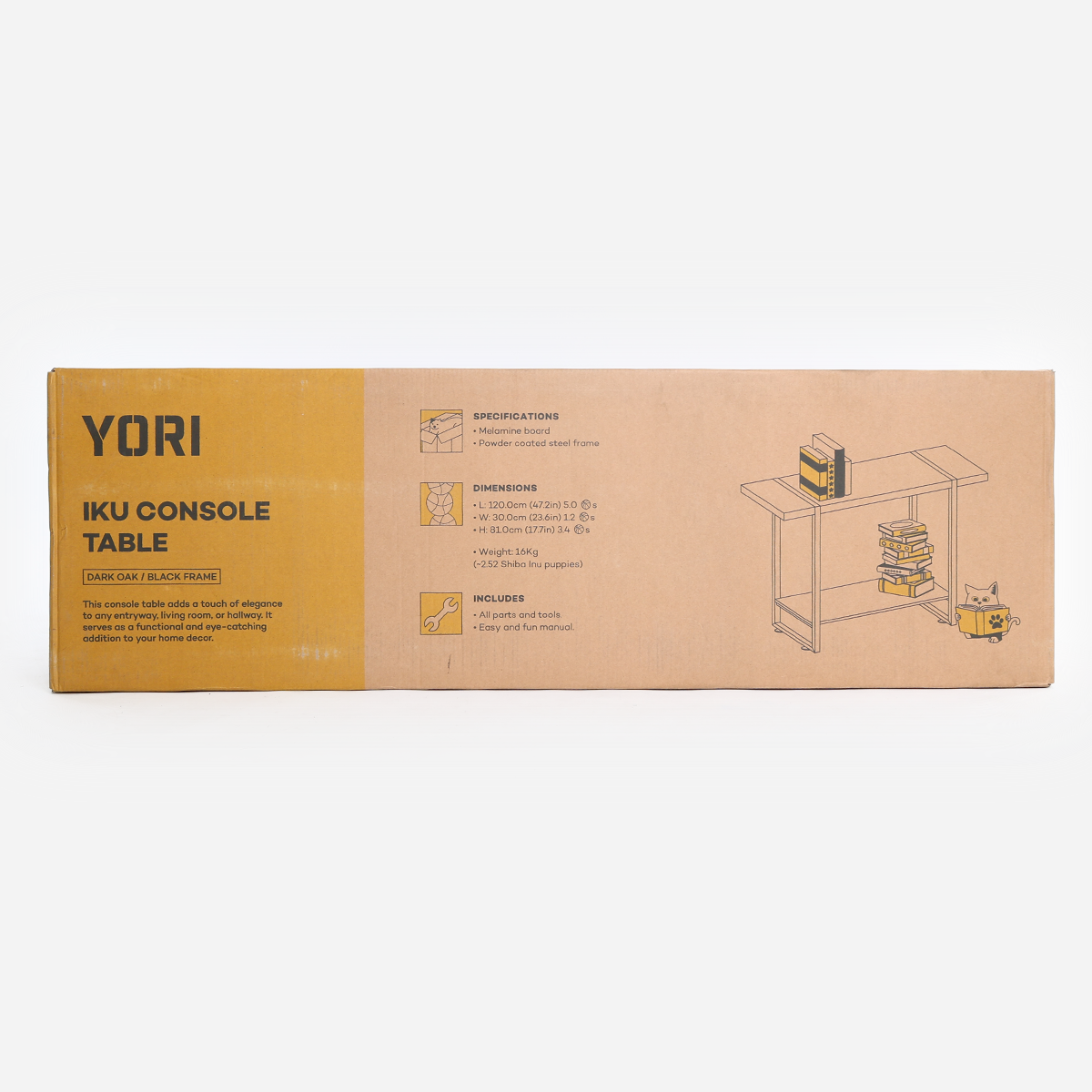 Yori Iku Console Table - Dark Oak