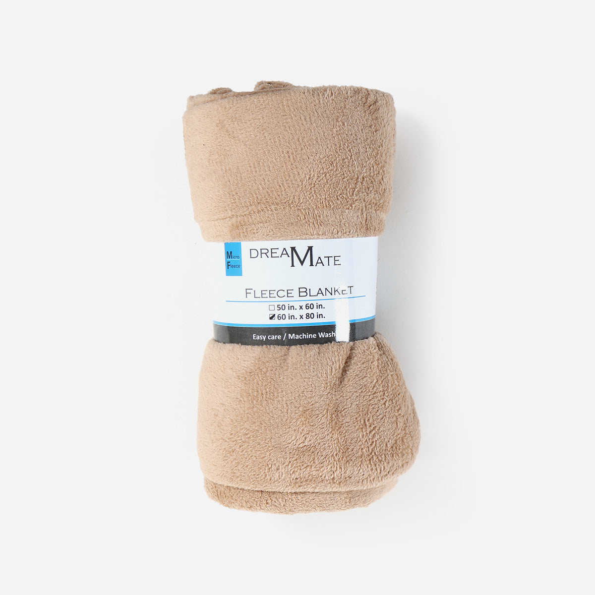 Dream Mate Micro Coral Fleece Blanket (Brown) - 60x80in