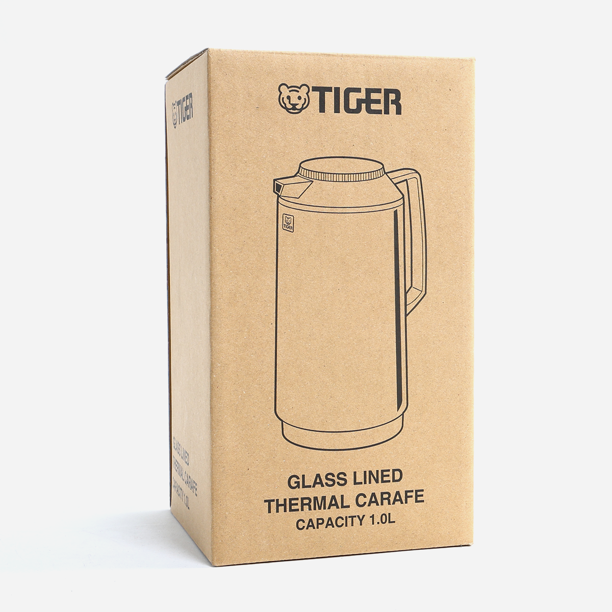 Tiger Stainless Steel Handy Jug Glass Flask (Black) - 1L