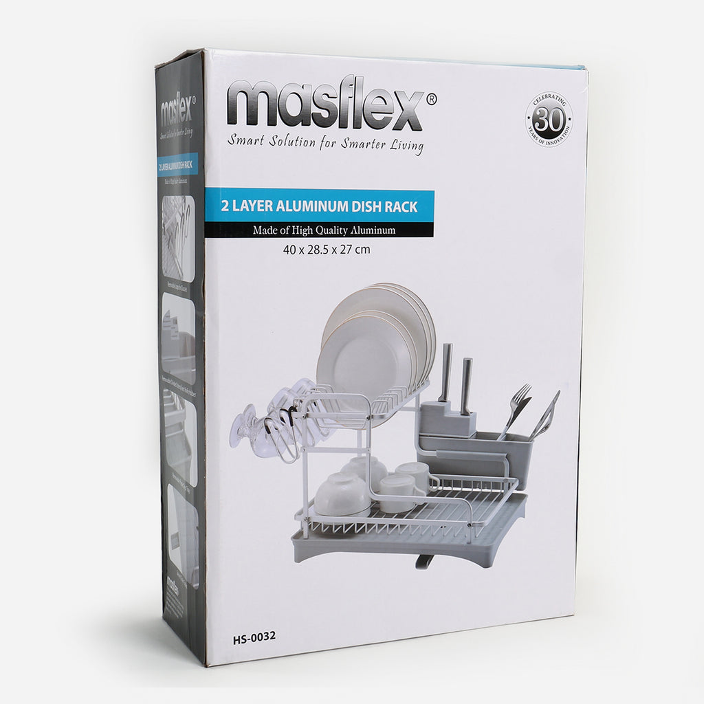 Masflex 2-Layer Aluminum Dish Rack – SM Home