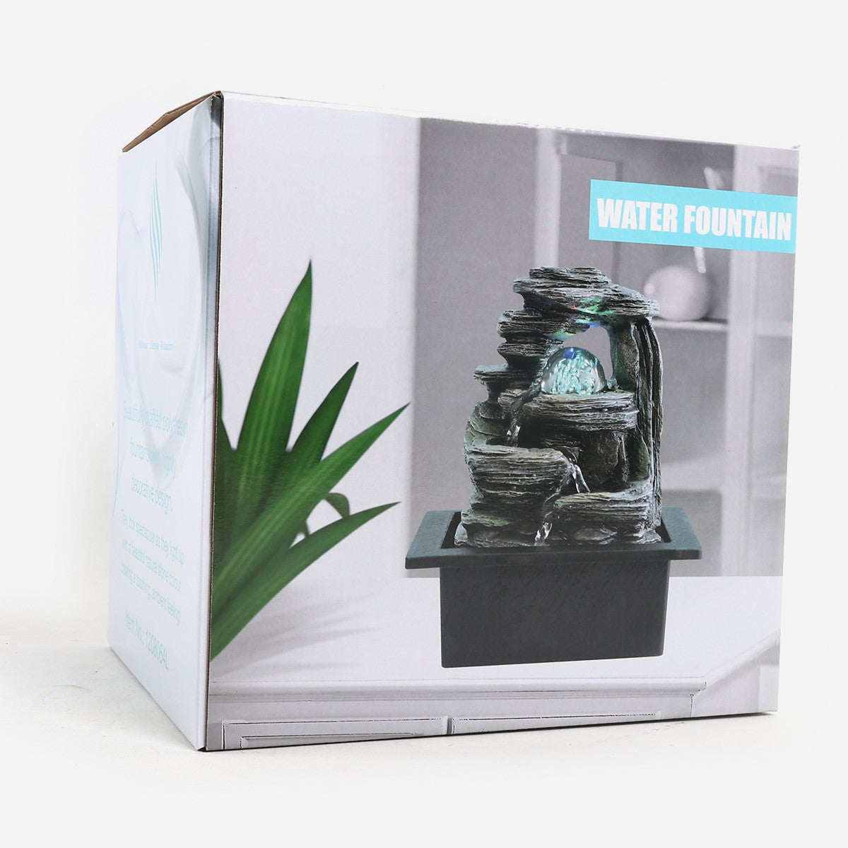 SM Home 1208064L Water Fountain with Rolling Ball and Colored Lights