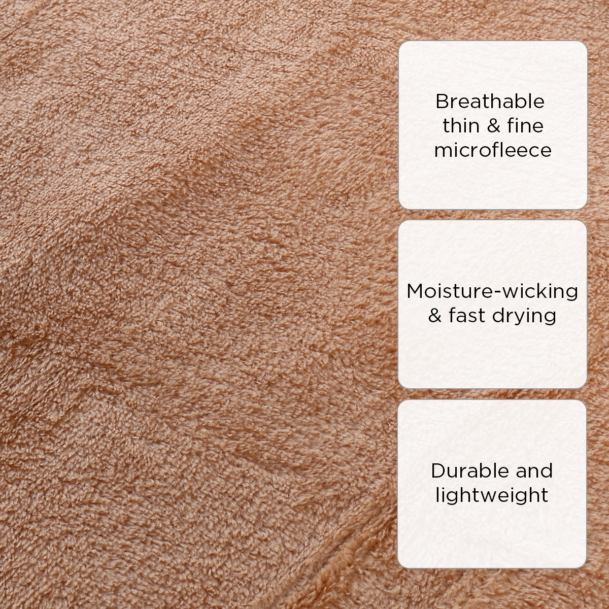 V&E Micro Fleece Blanket (Beige) - 80x90in