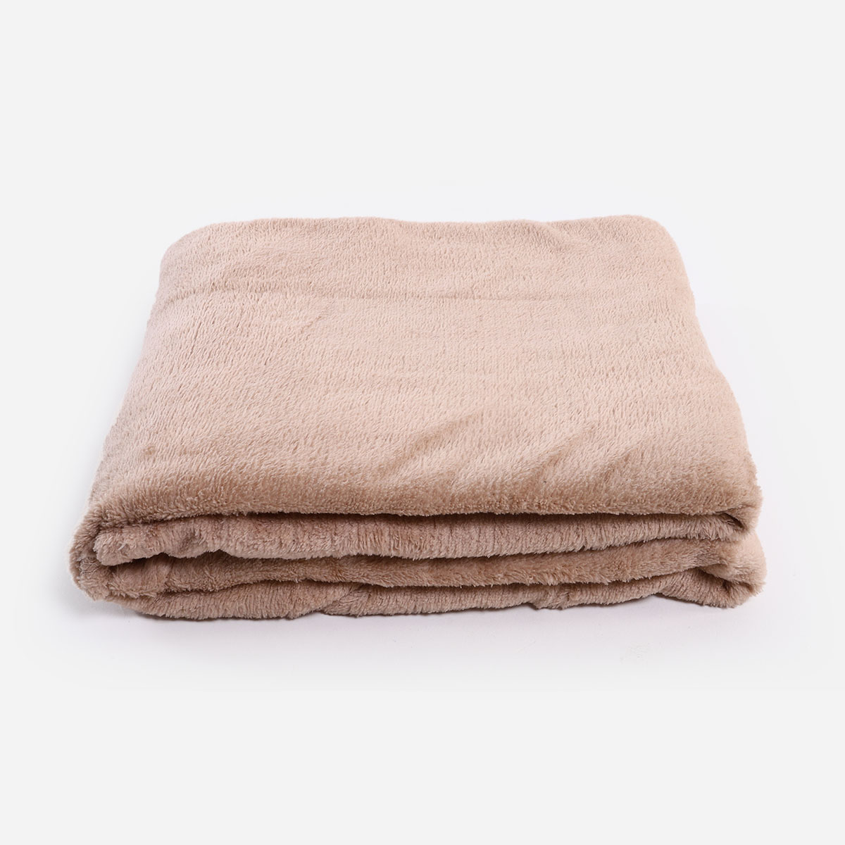 Dream Mate Micro Coral Fleece Blanket (Khaki) - 50x60in