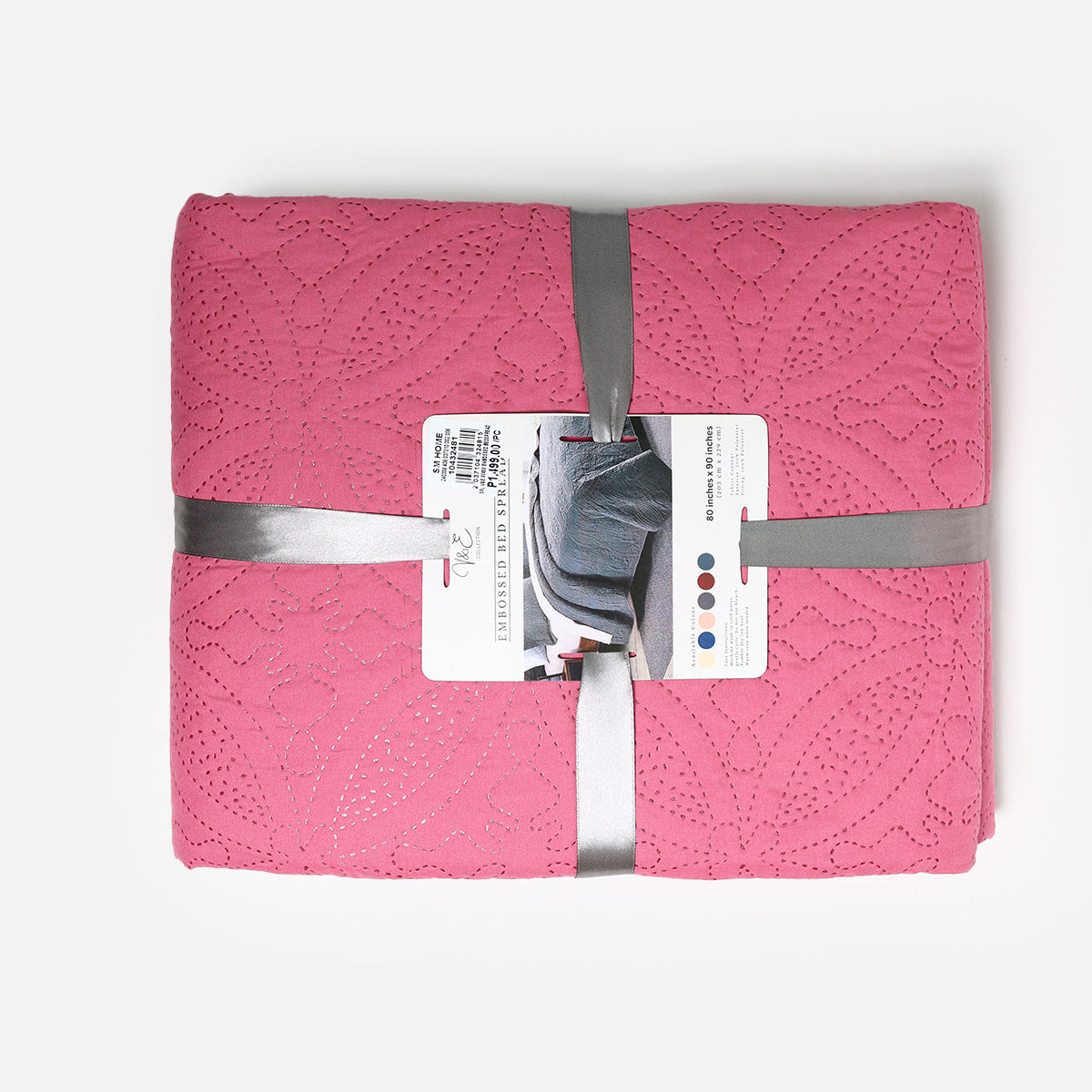 V&E Embossed Bedspread (Assorted) - 80x90in