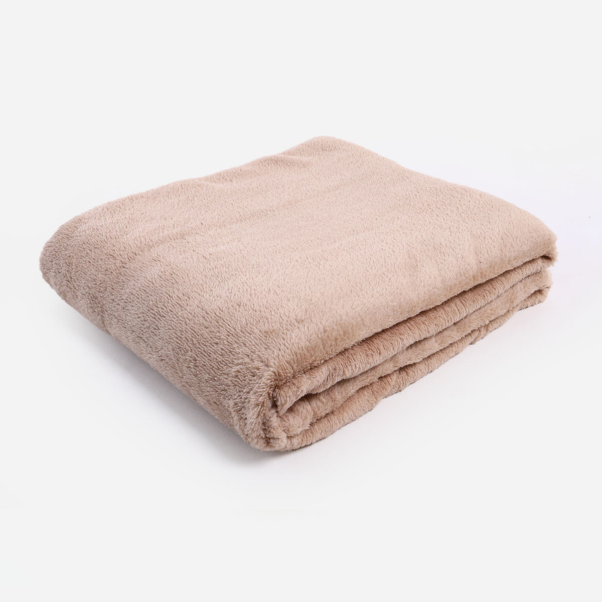 Dream Mate Micro Coral Fleece Blanket (Khaki) - 50x60in