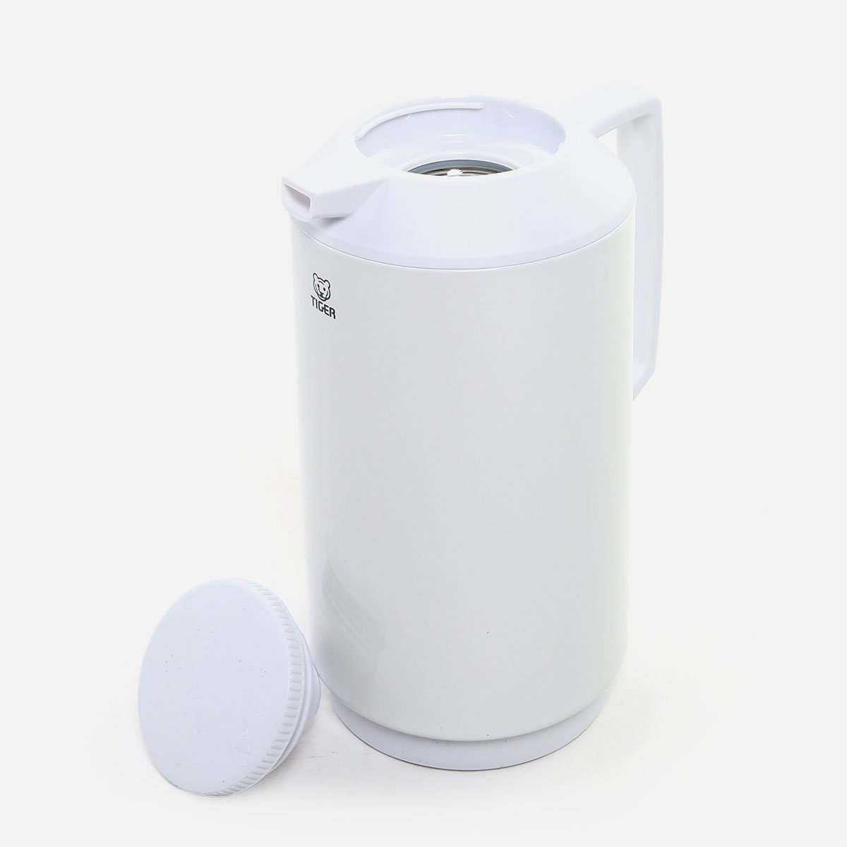 Tiger Stainless Steel Handy Jug Glass Flask (White) - 1L