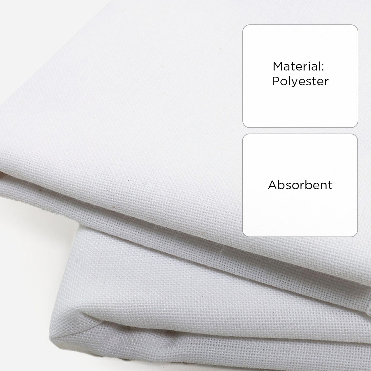 SM Home Set of 2 Fabric Table Napkin (White) - 20x20in