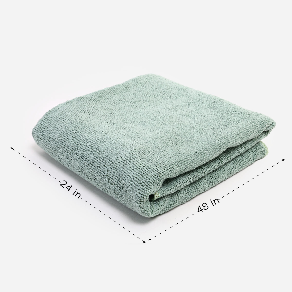 SM Home Microfiber Bath Towel (Green) - 24x48in