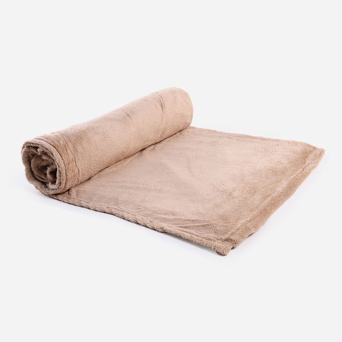 Dream Mate Micro Coral Fleece Blanket (Brown) - 60x80in
