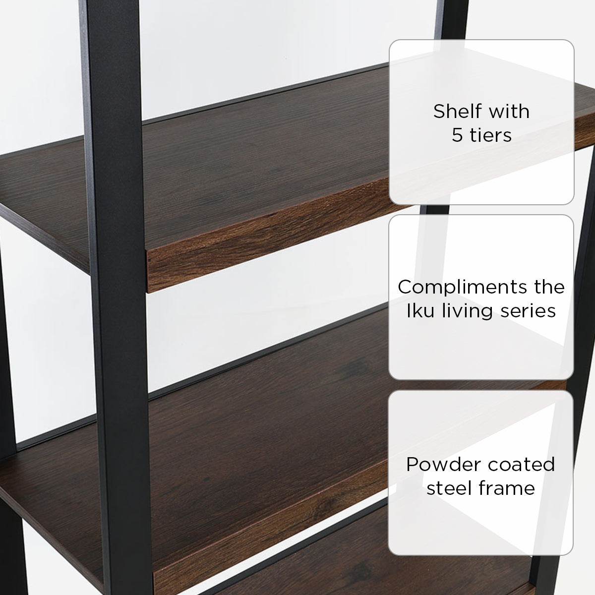 Yori 5-Layer Iku Shelf - Dark Oak