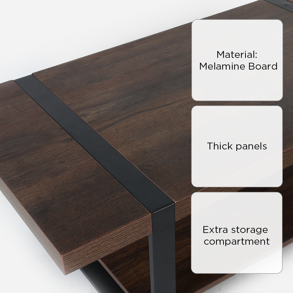 Yori Iku Center Table - Dark Oak