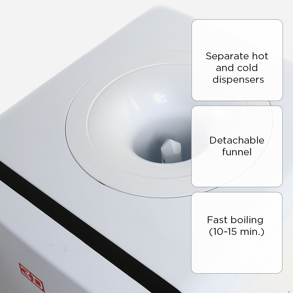 3D Table Top Hot and Cold Water Dispenser - White