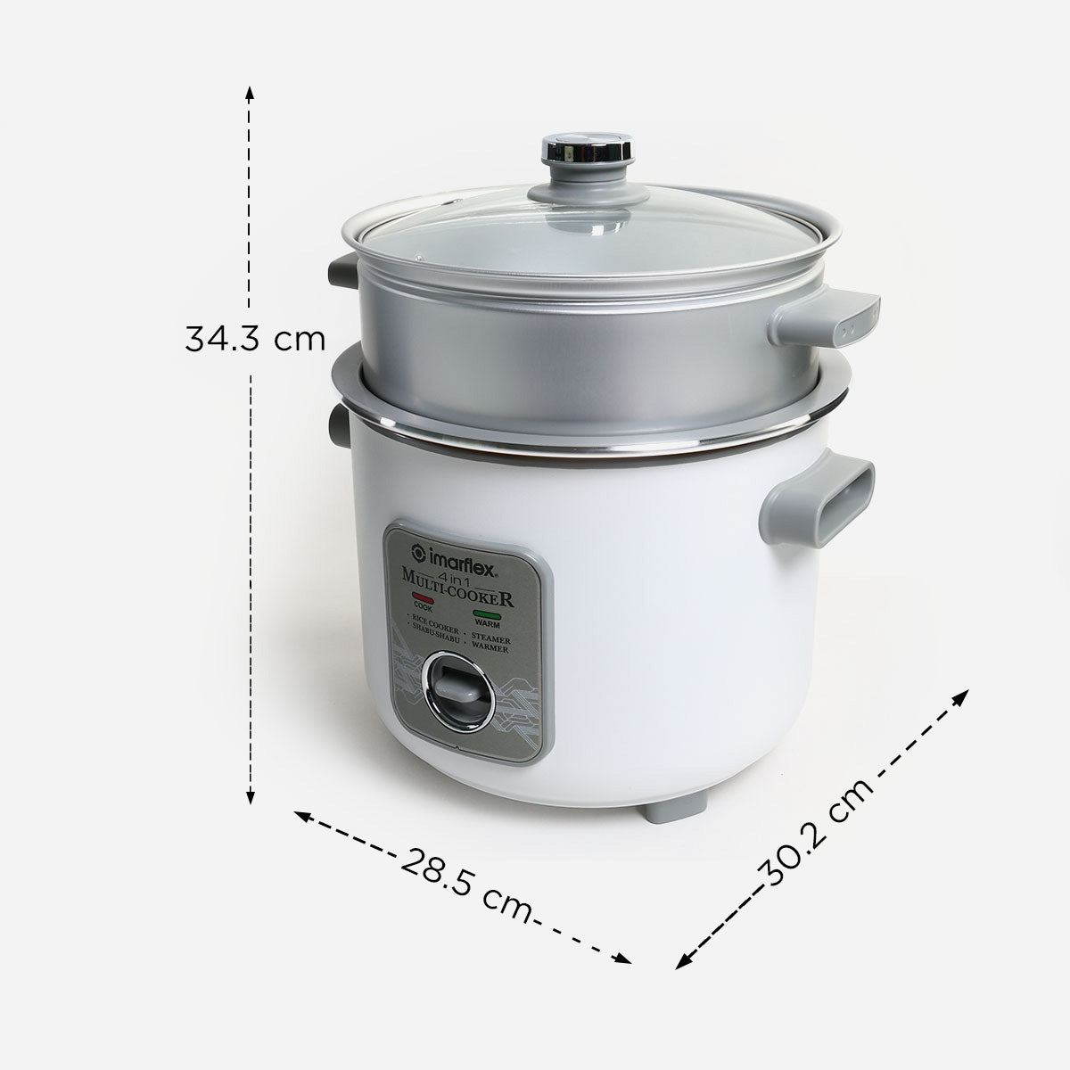Imarflex Rice Cooker IRC22LC (White) - 2.2L