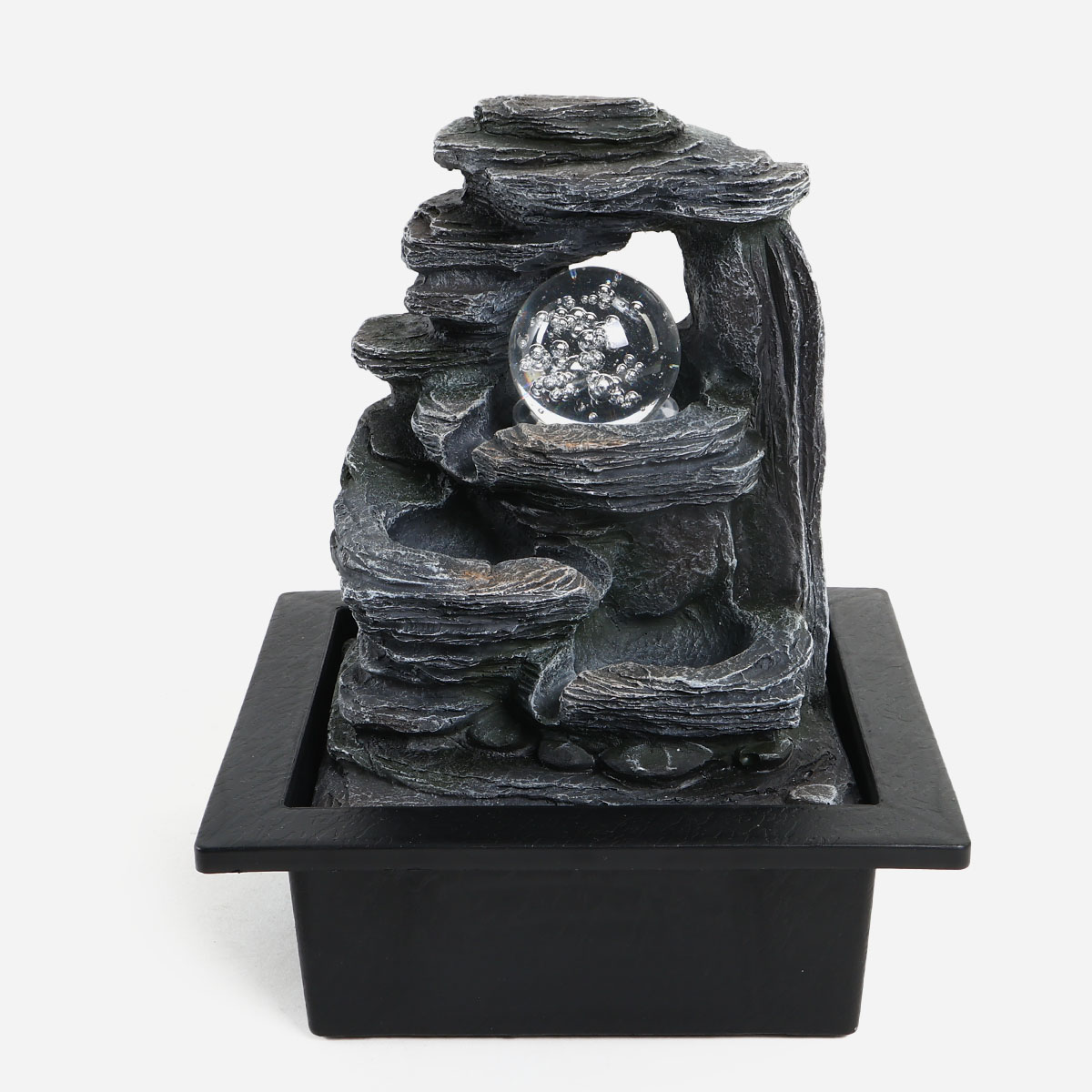 SM Home 1208064L Water Fountain with Rolling Ball and Colored Lights