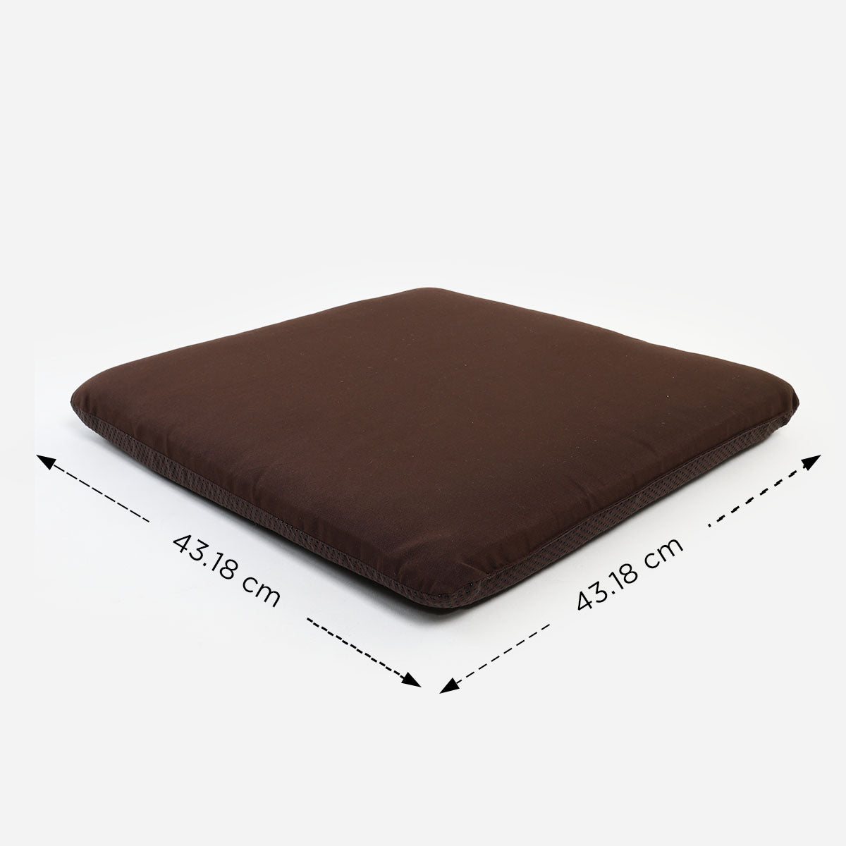 Hosh Chair Cushion with Dot Drop (Choco Brown) - 16 X 16in.