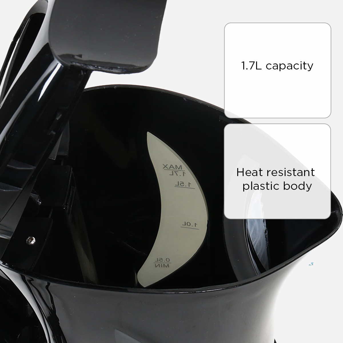 Kyowa KW-1340 Electric Kettle (Black) - 1.7L