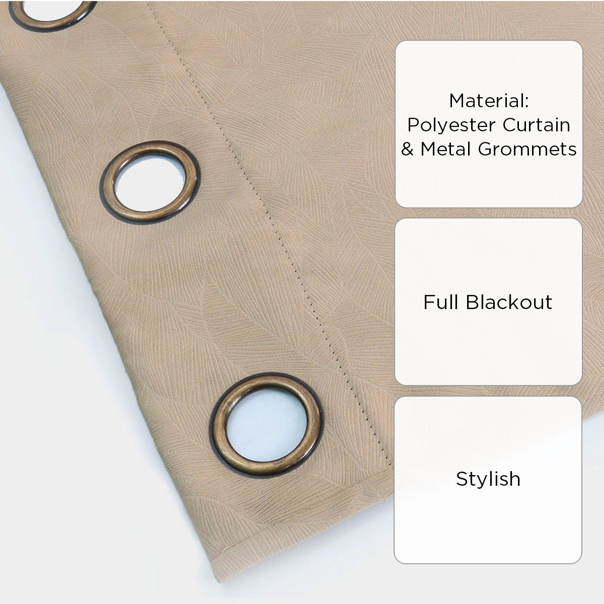 Hosh Full Blackout Window Curtain - Beige