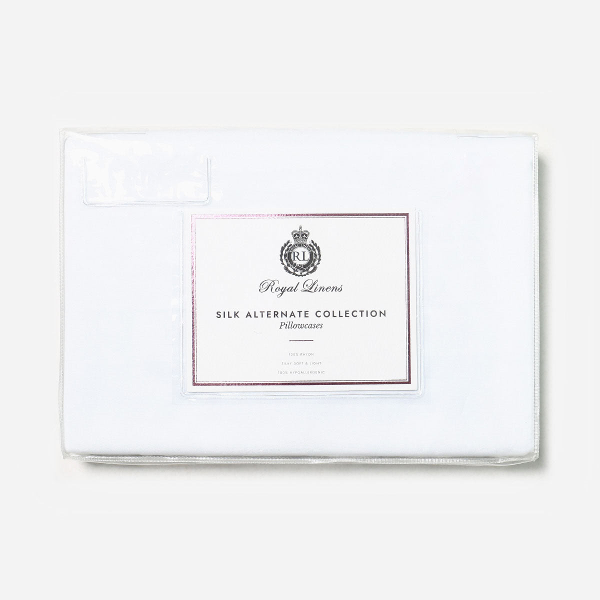 Royal Linen Silk Alternate Collection Pillowcase (White) - King
