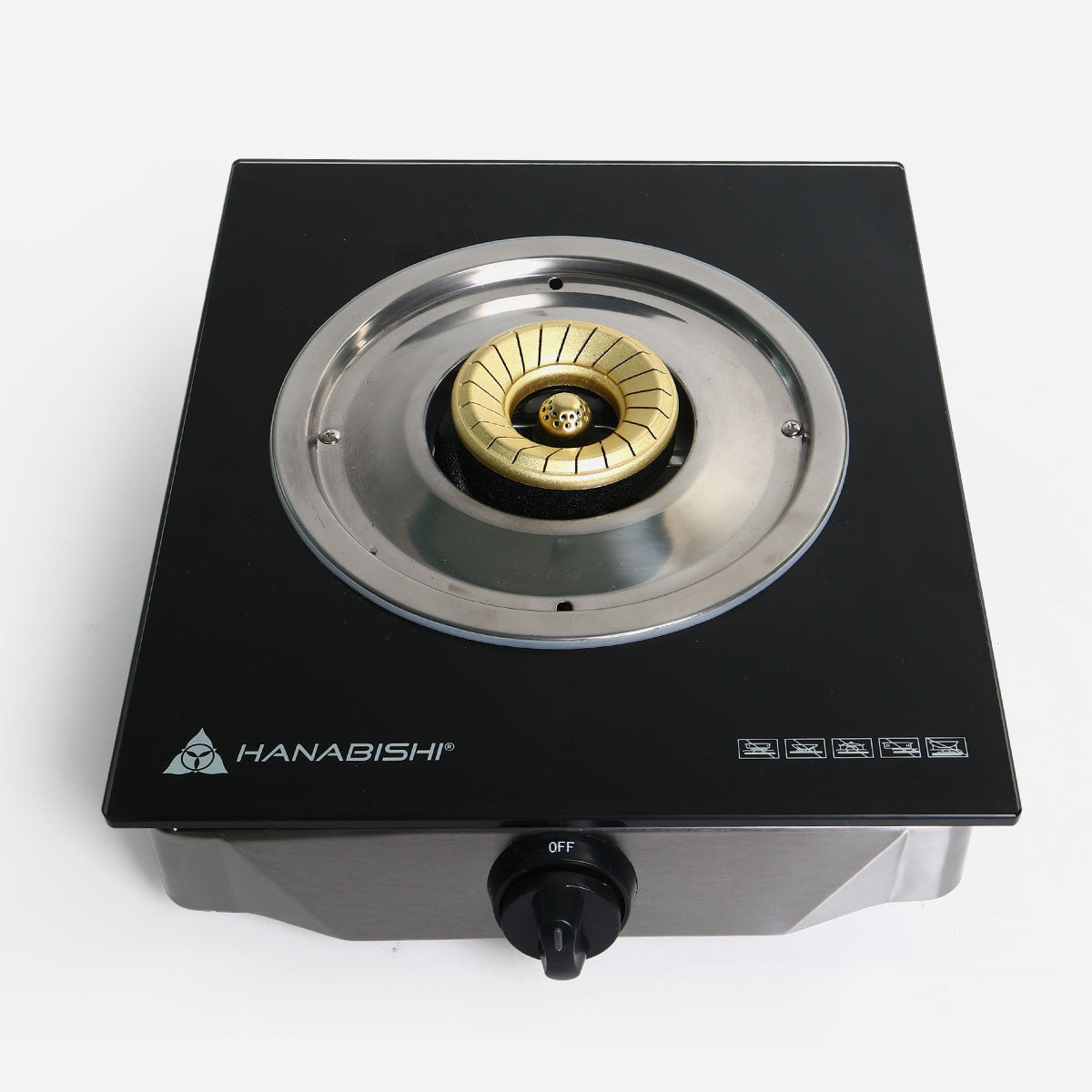 Hanabishi Glass Top Panel Single Burner