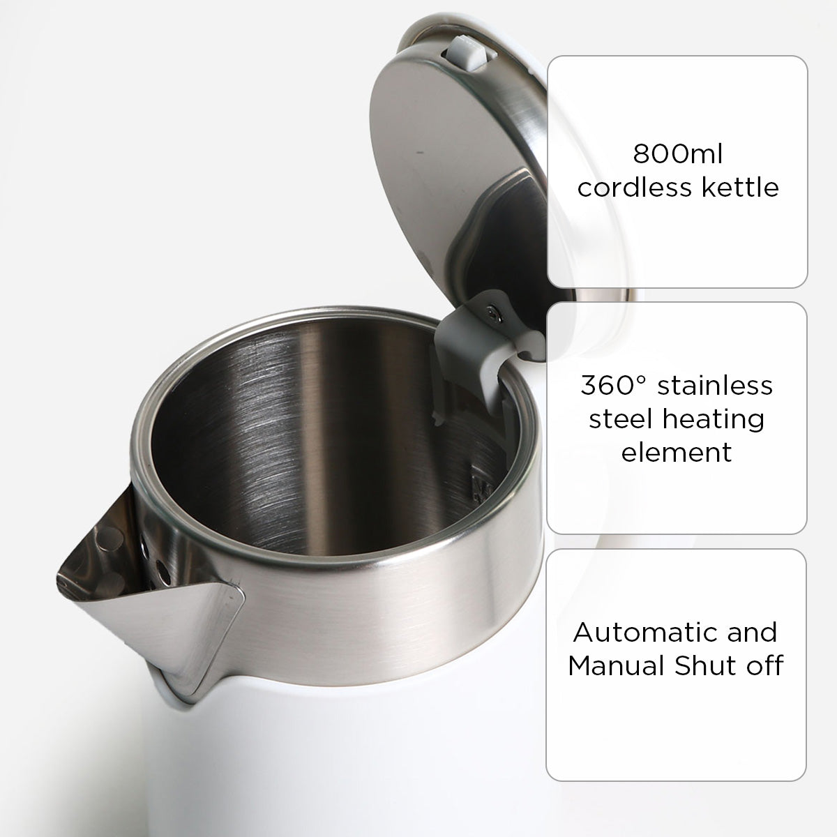 Hanabishi Electric Kettle (White) - 800ml