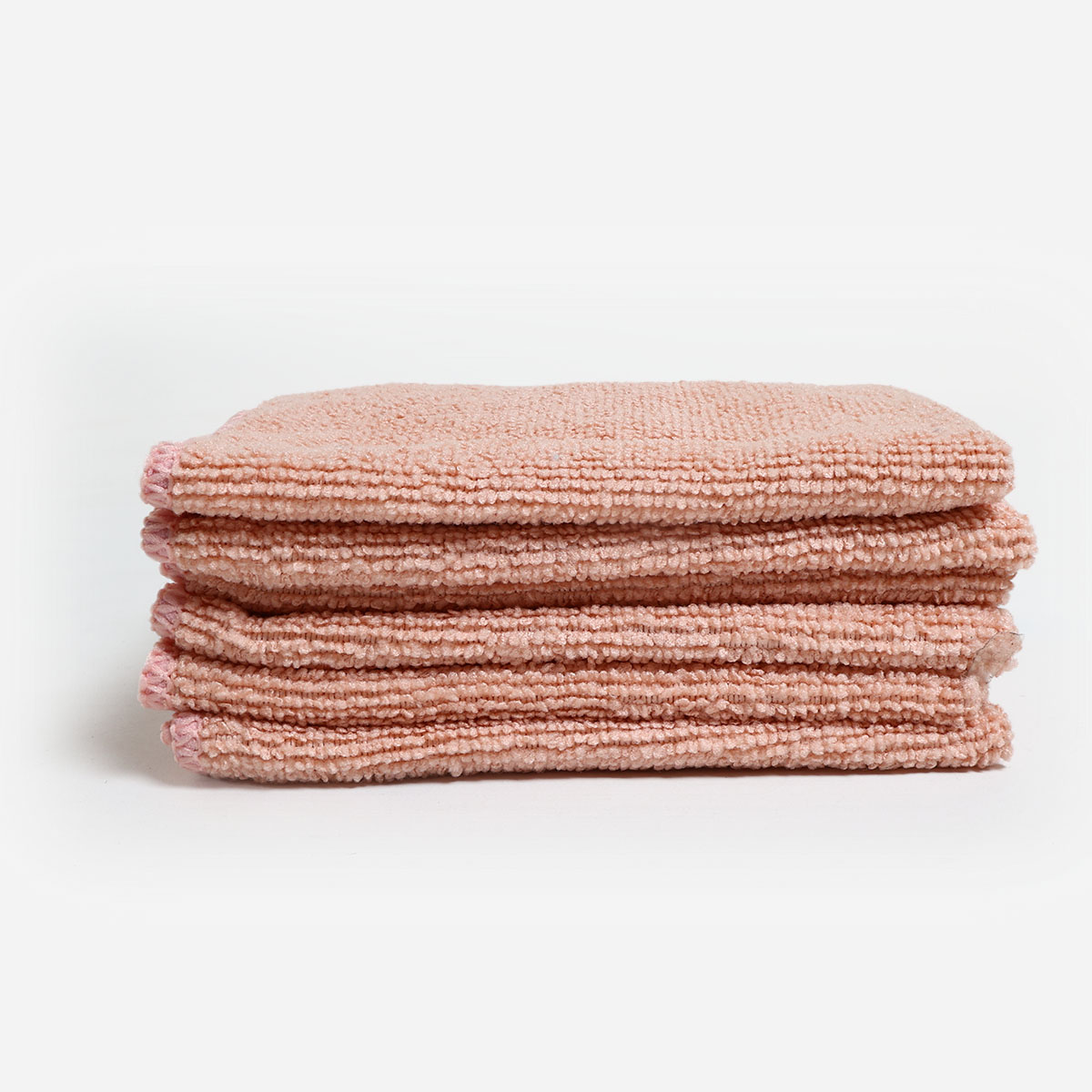 SM Home Set of 6 Microfiber Face Towels - PInk Sand