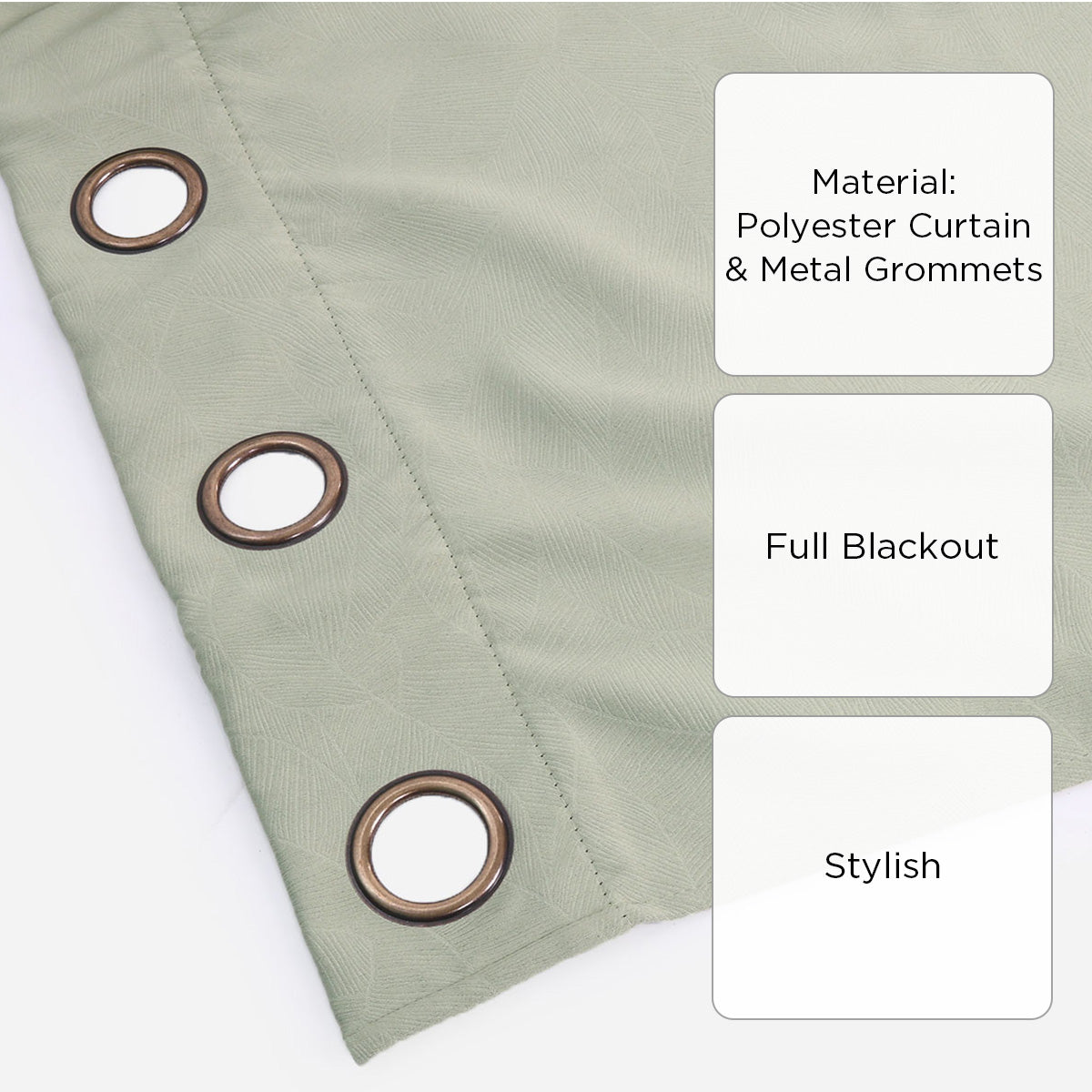 Hosh Full Blackout Window Curtain - Green