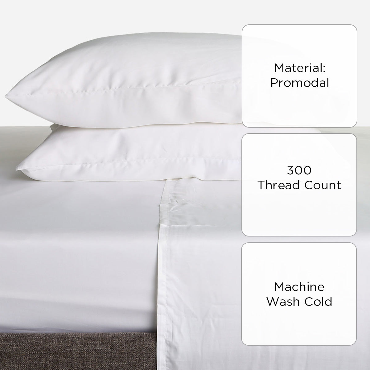 Family Home Naturel 4-Piece Bedsheet Set (White) - Twin